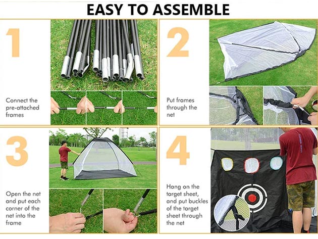 Golf Hitting Training Aids Nets with Target and Carry Bag