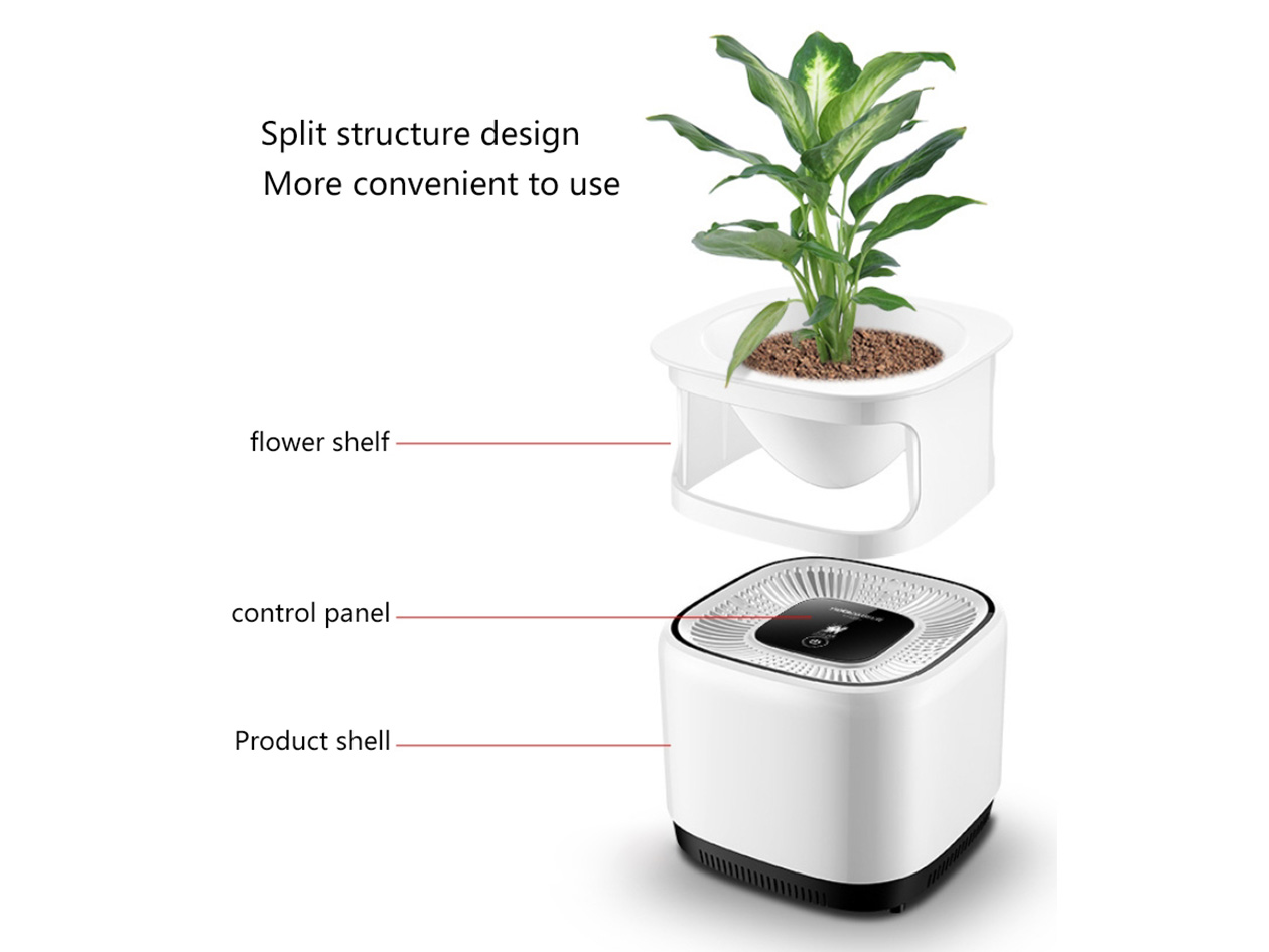 Micro-Ecological Desktop Air Purifier with Plant Pot