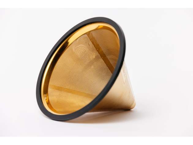 Reusable Pour Over Filter for Chemex and Hario V60 (Gold)