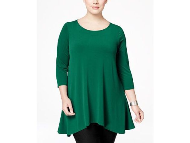 Alfani Women's High-Low Tunic Green Size Medium | StackSocial