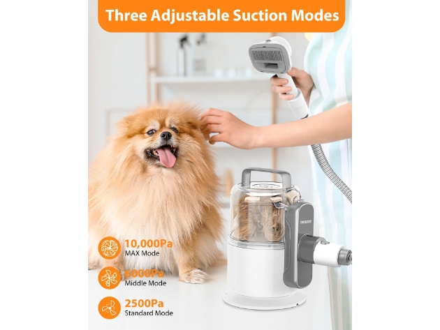 Simple Way 6-in-1 Dog Grooming Vacuum - 3 Suction Modes With Large Dust Cup For Pet Hair