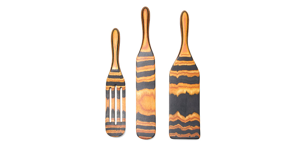 Mad Hungry 3-Pc Pakka Wood Spurtle Set (Blue)