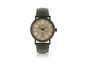 Elevon Von Braun Leather-Band Watch w/Date Display - Green/Gunmetal