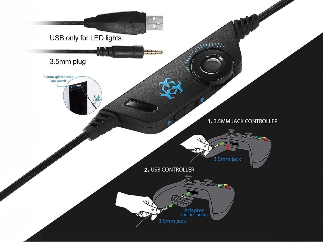 Dragon G3X Ultra Flexible Wired Gaming Headset with Mic