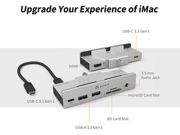 CASA HUB i8: 8-in-1 Hub for iMac & iMac Pro