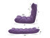 Costway Adjustable 14-Position Floor Chair Folding Gaming Sofa Chair Cushioned - Purple