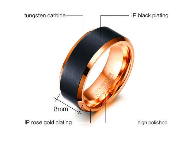 Mens Tungsten Carbide Ring - 12
