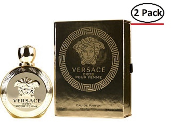 VERSACE EROS POUR FEMME by Gianni Versace EAU DE PARFUM SPRAY 3.4 OZ for WOMEN ---(Package Of 2)