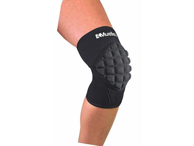 Mueller Shokk Knee Pads Neoprene Sleeve Provides Constant Compression and Retains Soothing Body Heat, 1 Pair, Small: 12 Inches - 14 Inches, Black