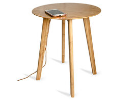 FurniQi Bamboo Wireless Charging Side Table