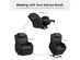 Costway Electric Lift Power Recliner Chair Heated Massage Sofa Lounge w/ Remote Control - Black