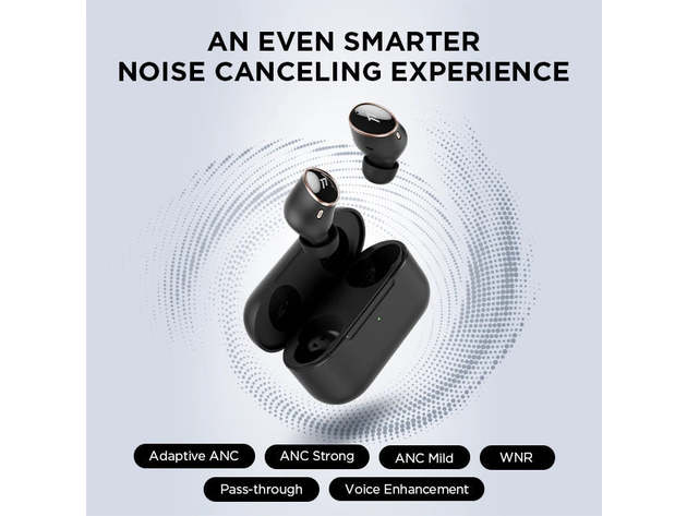 1MORE EVO True Wireless Active Noise Canceling Headphones Black