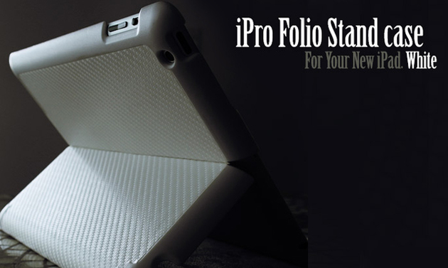 iPro Folio iPad Stand Case (White)