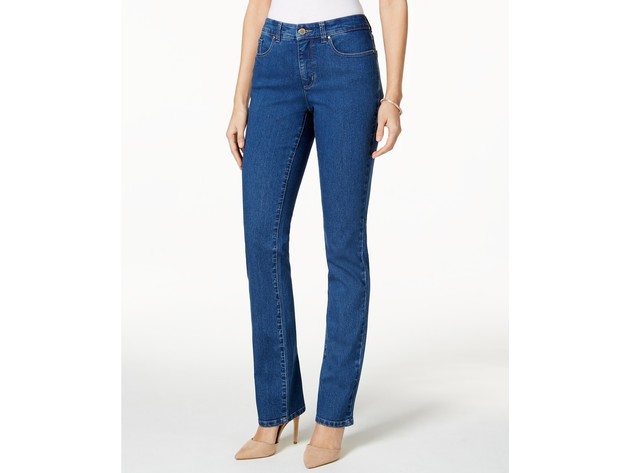 Charter Club Women's Petite Lexington Straight-Leg Jeans Short Blue Size Petite