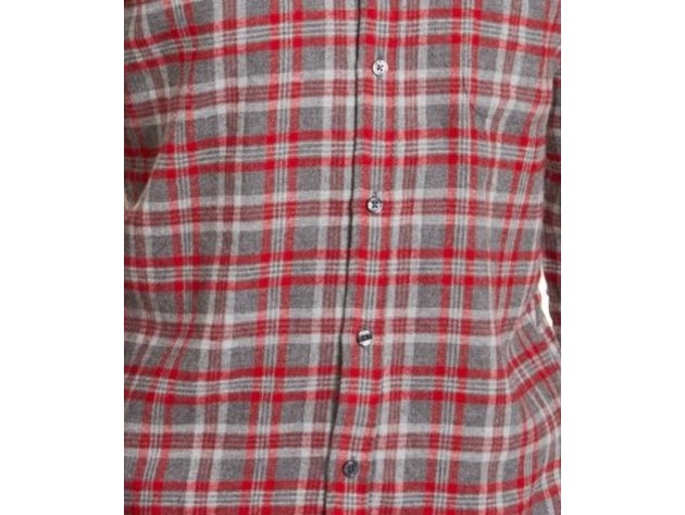 Club Room Men's Flannel Shirt Gray Size Small