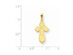 14K Yellow Gold Eastern Orthodox Cross Charm Pendant Necklace with Chain