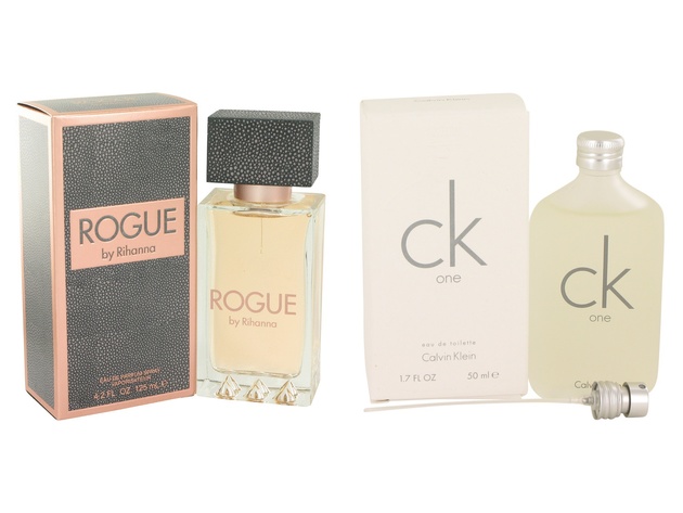 Gift set Rihanna Rogue by Rihanna Eau De Parfum Spray oz And CK ONE EDT  Pour/Spray (Unisex) oz