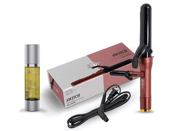 Cortex Beauty Switch Curling Iron & Argan Oil Hair Serum Bundle - Product Image