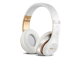 S6 Wireless Bluetooth Headphones (White/Gold)