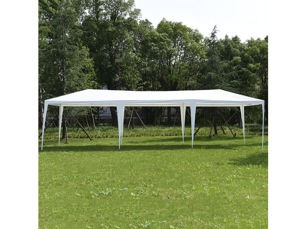 Costway 10'x30'Party Wedding Tent Canopy Heavy duty Pavilion 5 Sidewall - White
