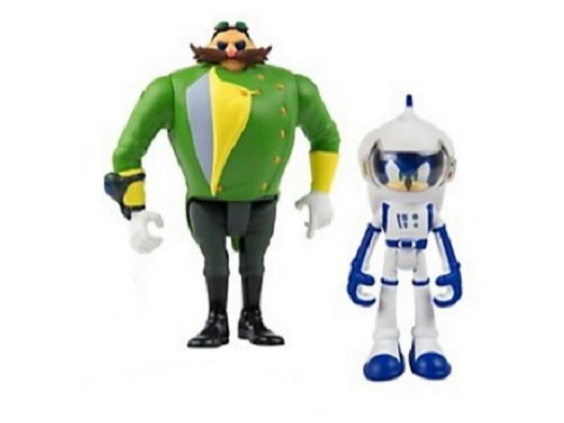 Action Figure Toy - Sonic Boom - Sonic + Eggman - Plastic 3in