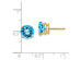 5.00 Carat (ctw) Natural Blue Topaz Stud Earrings in 14K Yellow Gold