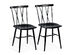 Costway Set of 2 Dining Side Chairs Chairs Armless Cross Back Kitchen Bistro Cafe Black