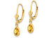 14K Yellow Gold Natural Citrine 4/5 Carat (ctw) Leverback Earrings