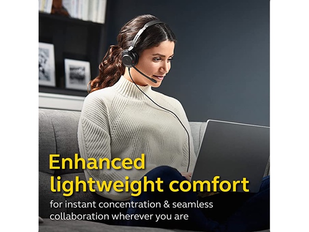Jabra Evolve2 30 Wired Stereo Headset with 2 Built-in Microphones 