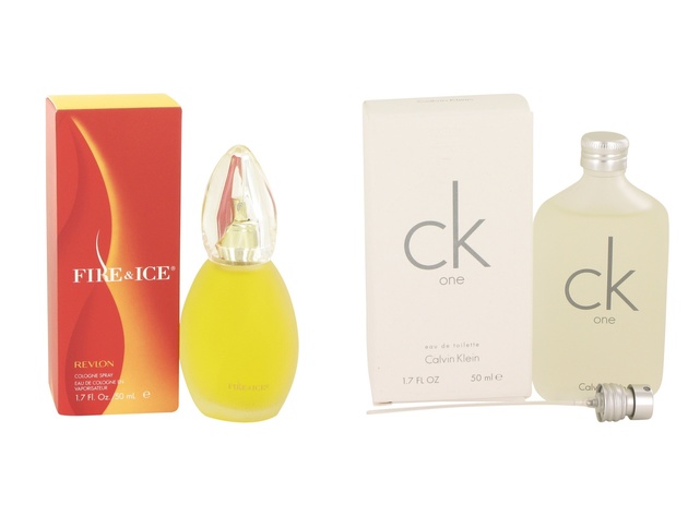 Gift set  FIRE & ICE by Revlon Cologne Spray 1.7 oz And a bottle of CK ONE Eau De Toilette Pour/Spray (Unisex) 1.7 oz