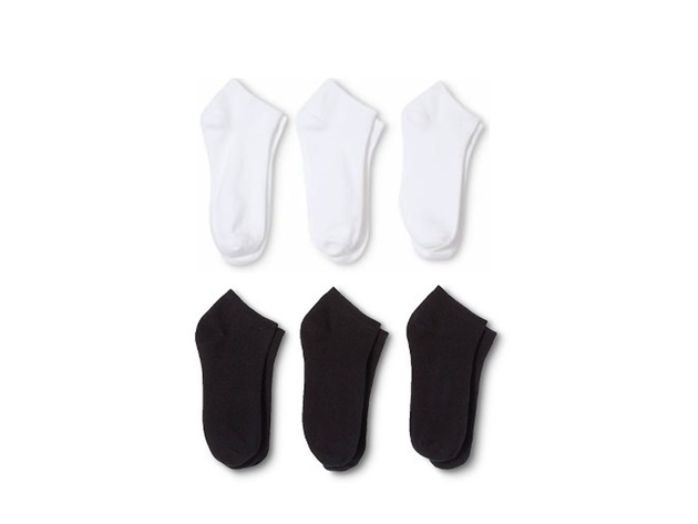 300 Pairs Men or Women Classic Low Cut Polyester Socks - Bulk Wholesale - Black & White