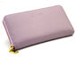 Clarisa Chic Large Leather Quarter Zip Wallet Purple