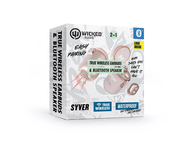 Wicked Audio WITW3853 SYVER True Wireless Earbuds - Rose Gold