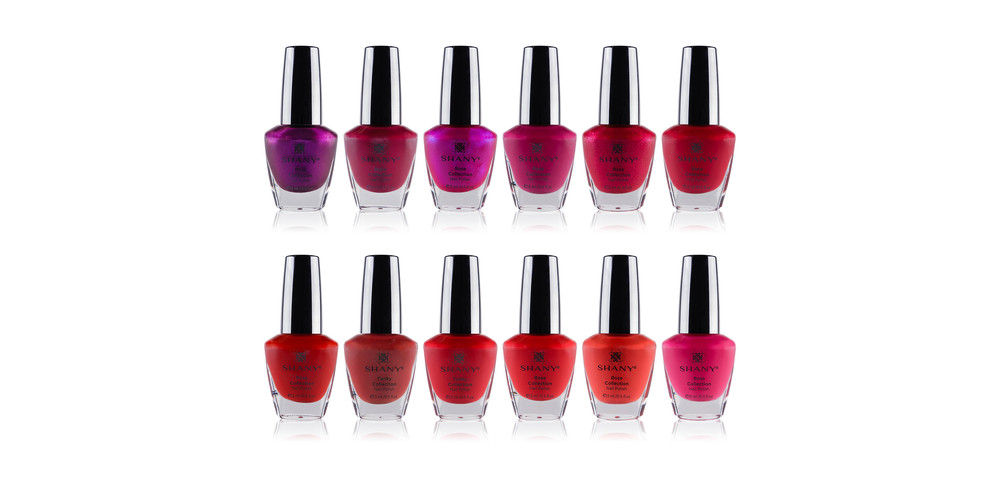 SHANY Cosmetics Nail Polish Set - 12 Gorgeous Semi Glossy and Shimmery Finishes with Quick-Dry and Chip-resistant Formulation - ROSE