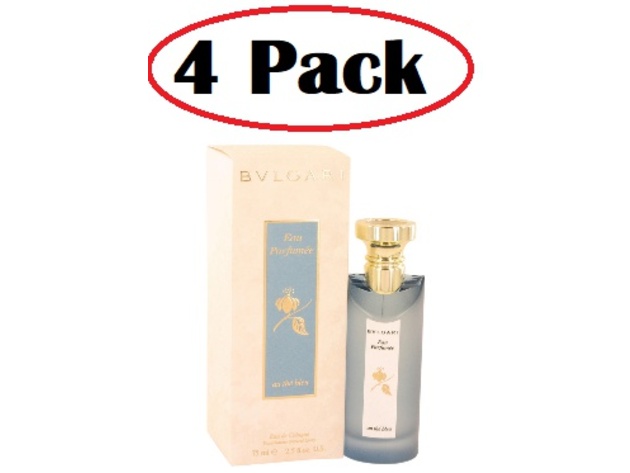4 Pack of Bvlgari Eau Parfumee Au The Bleu by Bvlgari Eau De Cologne Spray (Unisex) 2.5 oz