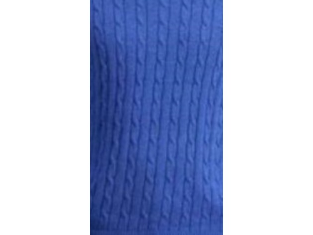 Club Room Men's Cotton Cable Crewneck Sweater Blue Size Large