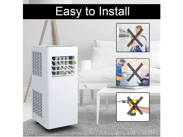 Costway 12000BTU Electric Portable Air Cooler Dehumidify Cool Fan W/ Remote Control - White