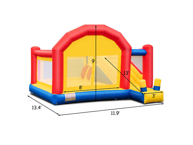 Costway Inflatable Bounce House Slide Bouncer Castle Jumper Playhouse w/ 950W Blower 