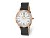 Steinhausen Mens Altdorf Rose IP-plated White Dial Black Strap Watch
