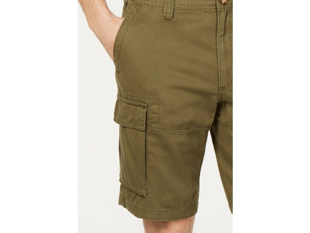 Club Room Men's Summer Olive Cargo Shorts Olive Size 40