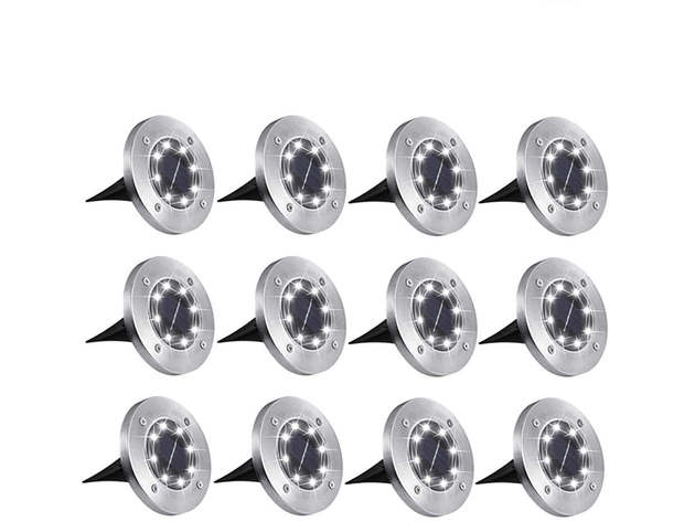 8-Pack: Hakol LED Solar Outdoor Waterproof Ground Lights for Patio Pathway
