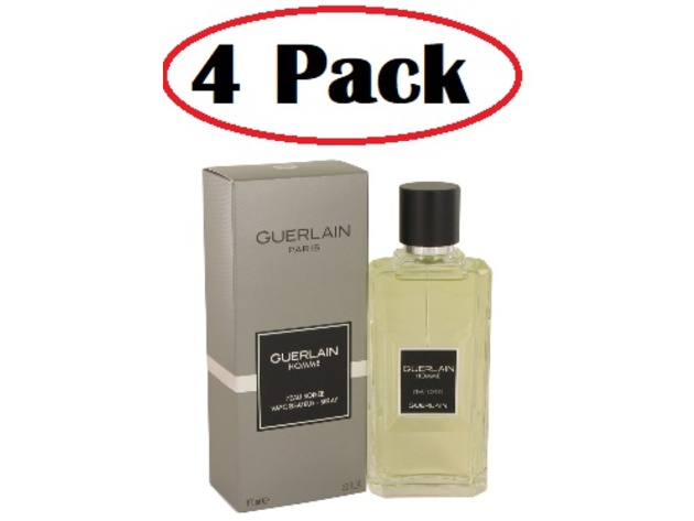 4 Pack of Guerlain Homme L'eau Boisee by Guerlain Eau De Toilette Spray 3.3 oz