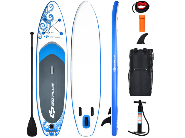 Costway 10.6' Inflatable Stand Up Paddle Board W/Carry Bag Adjustable Paddle Youth Adult