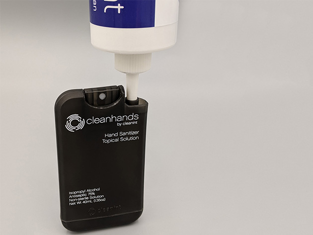 Cleanhands Refillable Hand Sanitizer Clip (4-Pack)