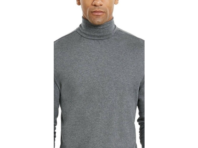 men's solid turtleneck shirt