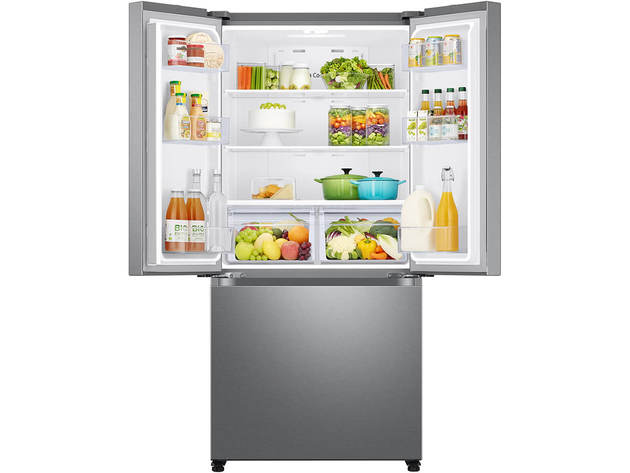 Samsung RF18A5101SR 18 cu. ft. Smart Counter Depth 3-Door French Door Refrigerator - Stainless Steel