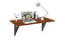 Costway 40''x14'' Wall-Mounted Desk Rubber Wood Dining Table Space Saving - Brown