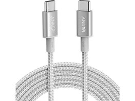 Anker New Nylon USB-C to USB-C 100W Cable (10 ft) Silver