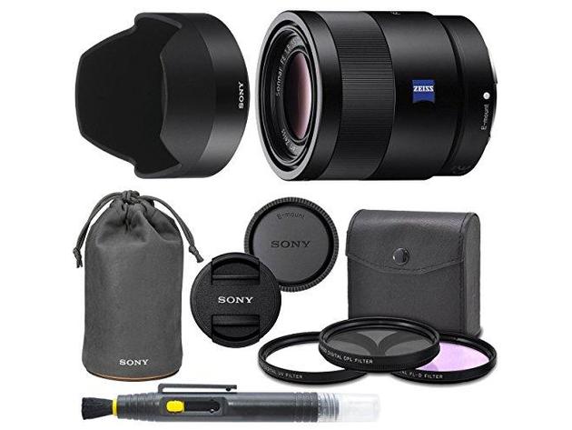 Sony Sonnar T FE 55mm f/1.8 ZA Full Frame Fixed Lens with AOM Pro Kit - Black (Used, Damaged Retail Box)
