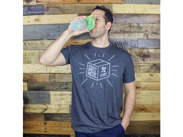 LuckyVitamin Gear - Spread the Wellness T-Shirt Grey - Large